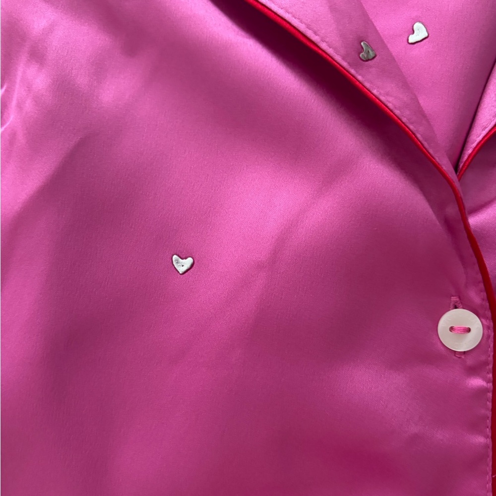 Victoria's Secret Fuchsia Satin Pajama Pant Set - Picture 2 of 5
